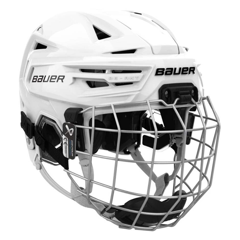 Bauer Hokejová helma Bauer Re-Akt 155 Combo YTH, Dětská, 49-54cm, bílá
