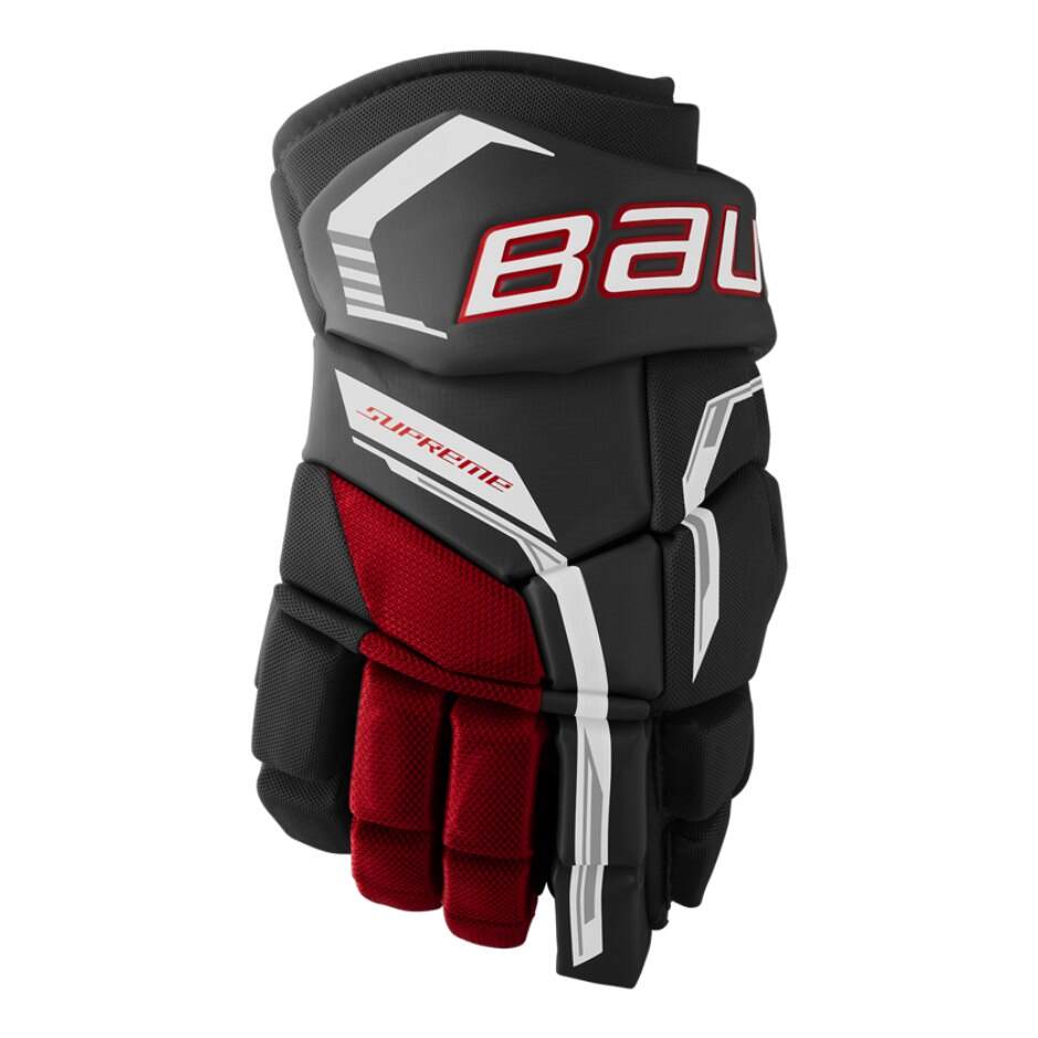 Bauer Hokejové rukavice Bauer Supreme F40 INT, Intermediate, 12", černá-červená