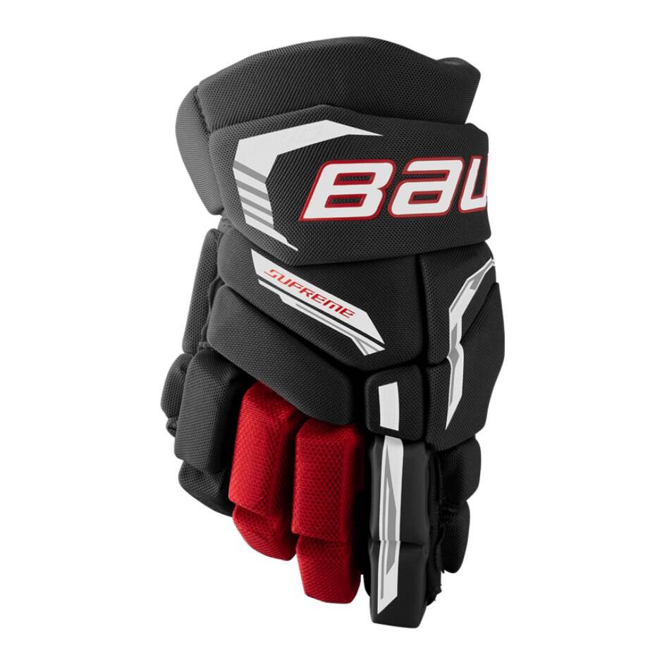 Bauer Hokejové rukavice Bauer Supreme F40 JR, Junior, 10", černá-červená