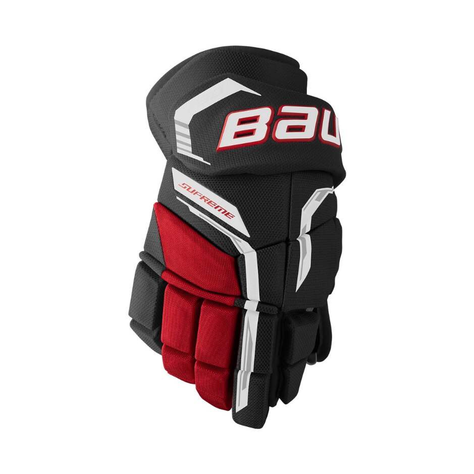 Bauer Hokejové rukavice Bauer Supreme F50 Pro JR, Junior, černá-červená, 10"