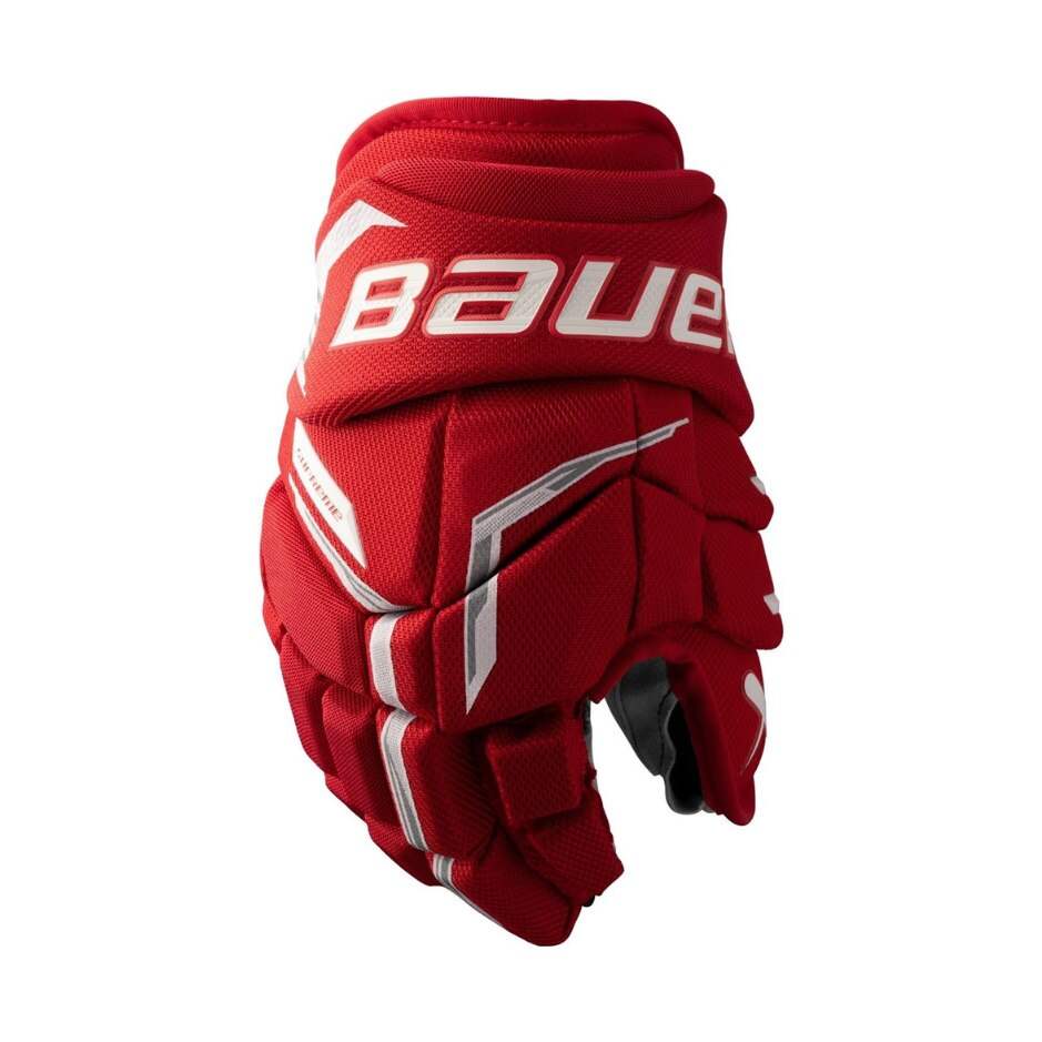 Bauer Hokejové rukavice Bauer Supreme FUSE INT, Intermediate, červená, 12.5"