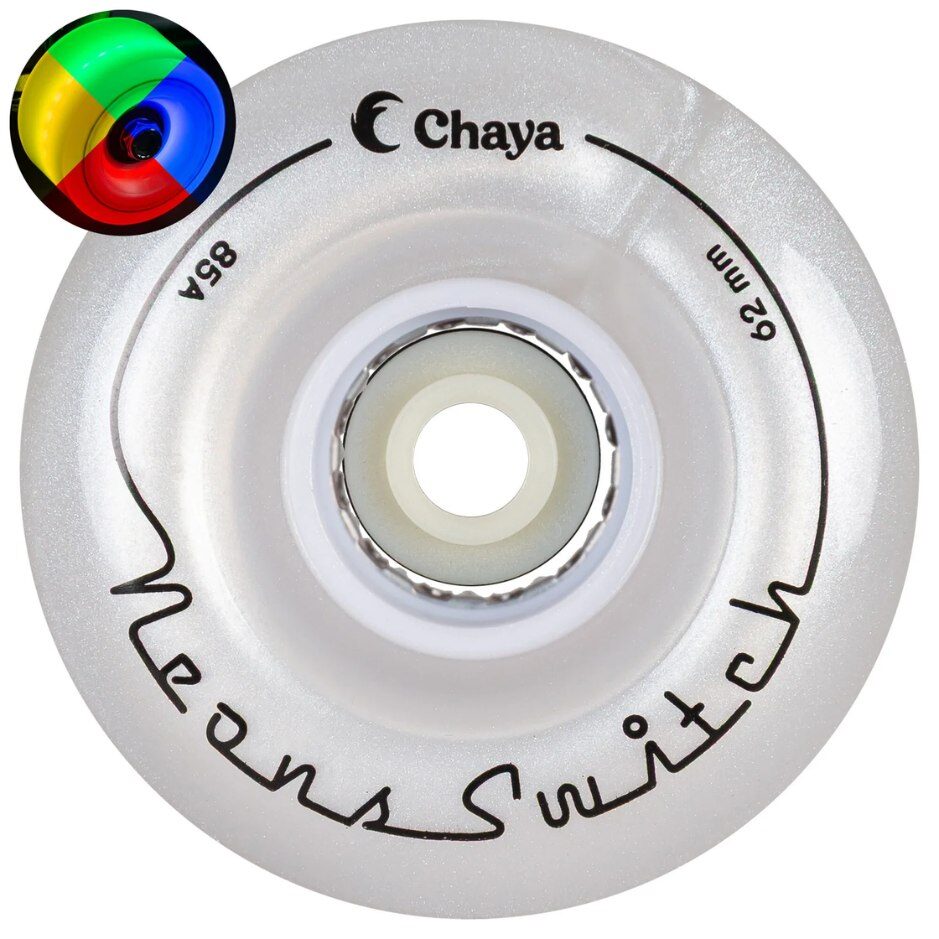 Powerslide Kolečka Powerslide Chaya Neon Switch LED (4ks), perleťová, 85A, 62