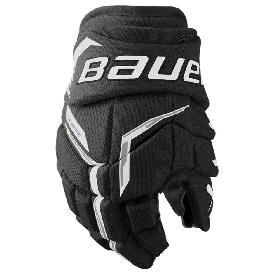 Bauer Hokejové rukavice Bauer Supreme FUSE JR, Junior, černá-bílá, 10"