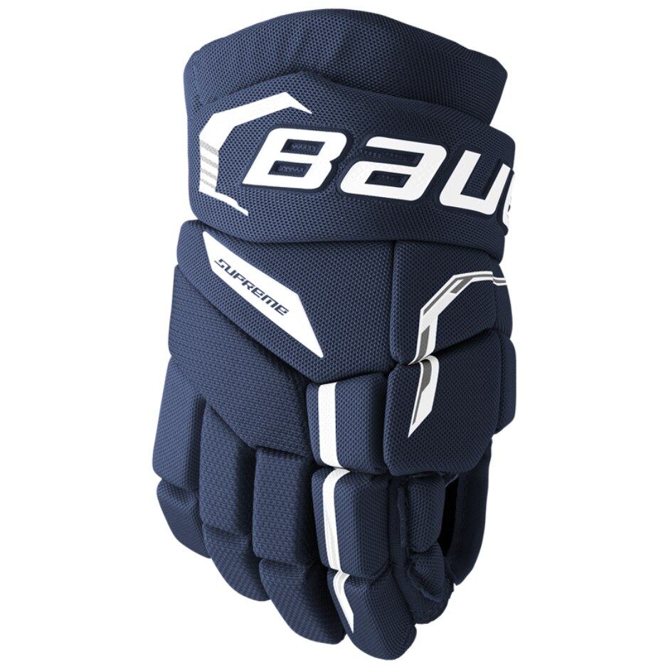 Bauer Hokejové rukavice Bauer Supreme FUSE YTH, Dětská, tmavě modrá, 9"