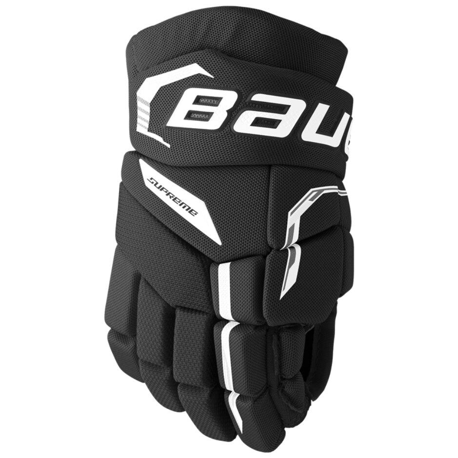 Bauer Hokejové rukavice Bauer Supreme FUSE YTH, Dětská, černá-bílá, 9"