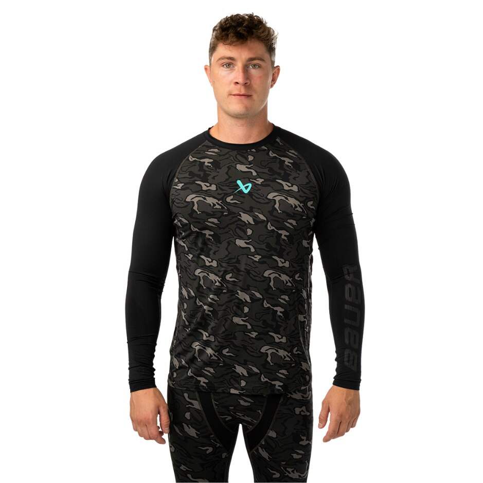 Bauer Triko Bauer Performance Baselayer Printed SR, Senior, černá, S