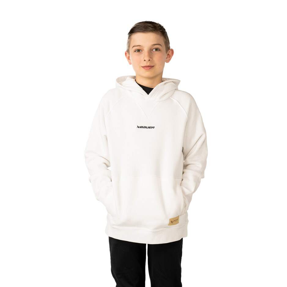 Bauer Mikina Bauer Ultimate Hoodie YTH, Dětská, XL, bílá