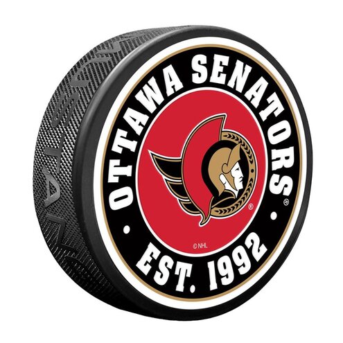 Mustang NHL Established Design Souvenir Puck