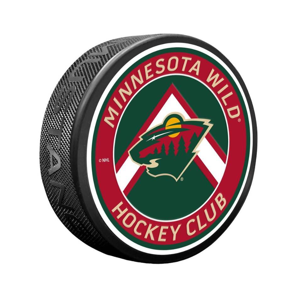 Mustang Fanouškovský puk Mustang NHL Double Chevron Design, Minnesota Wild