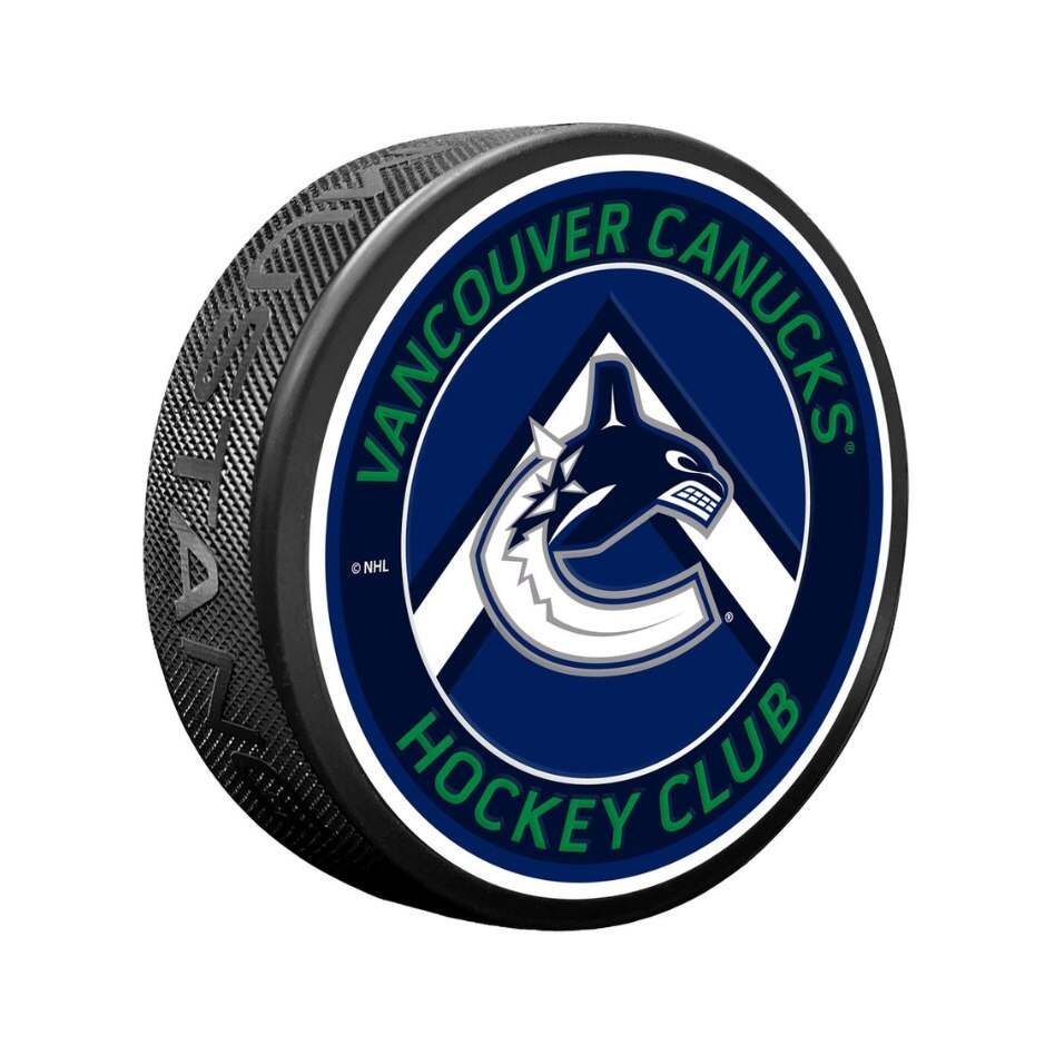 Mustang Fanouškovský puk Mustang NHL Double Chevron Design, Vancouver Canucks