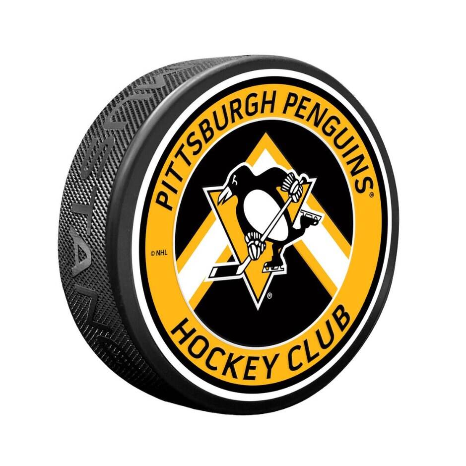 Mustang Fanouškovský puk Mustang NHL Double Chevron Design, Pittsburgh Penguins