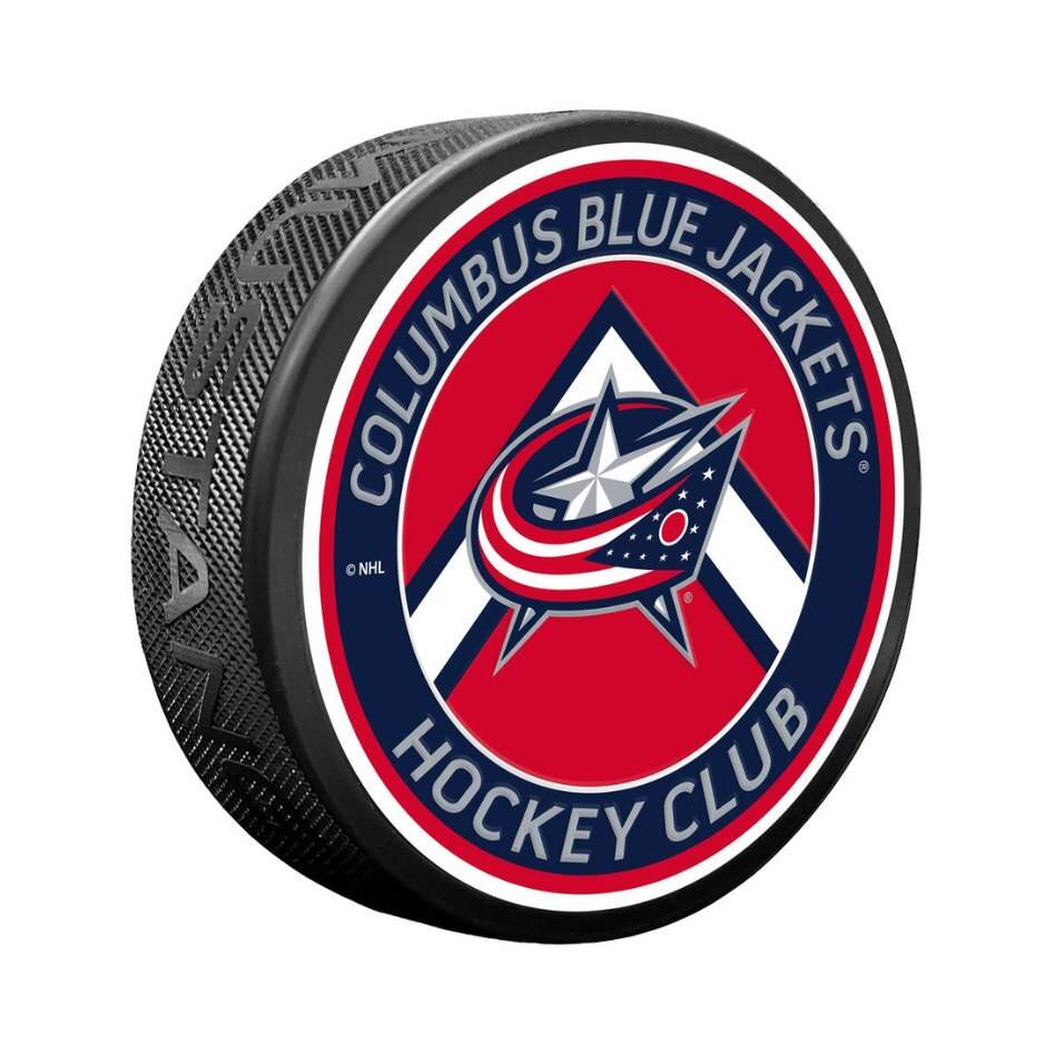 Mustang Fanouškovský puk Mustang NHL Double Chevron Design, Columbus Blue Jackets
