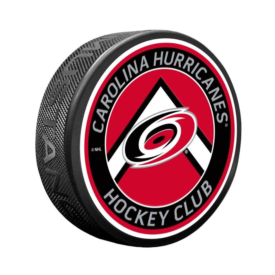 Mustang Fanouškovský puk Mustang NHL Double Chevron Design, Carolina Hurricanes