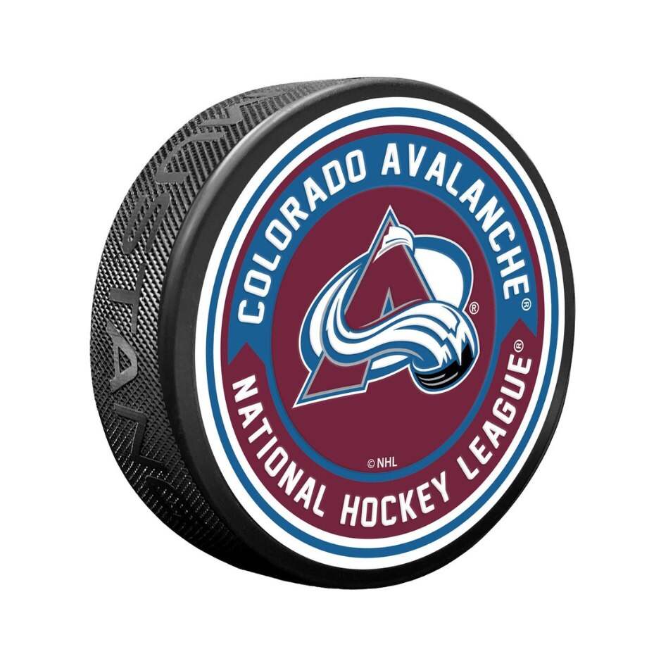 Mustang Fanouškovský puk Mustang NHL Arrow Design, Colorado Avalanche