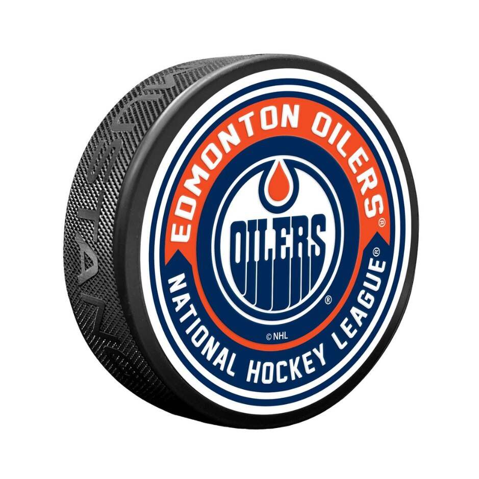 Mustang Fanouškovský puk Mustang NHL Arrow Design, Edmonton Oilers