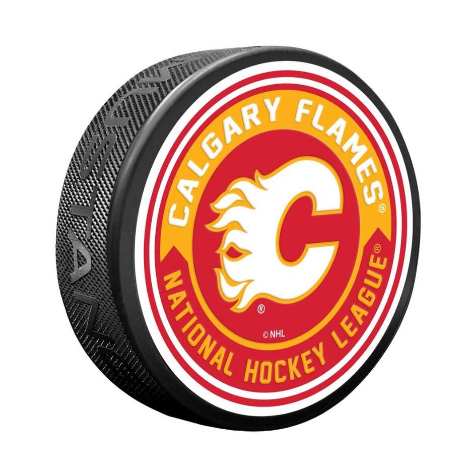 Mustang Fanouškovský puk Mustang NHL Arrow Design, Calgary Flames