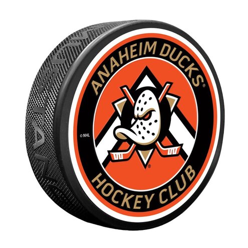 Mustang NHL Chevron Design Souvenir Puck