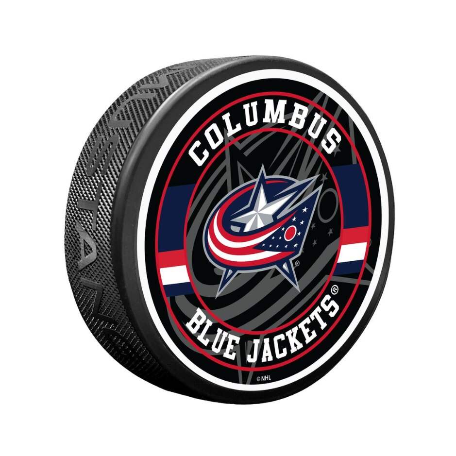 Mustang Fanouškovský puk Mustang NHL Spotlight Design, Columbus Blue Jackets