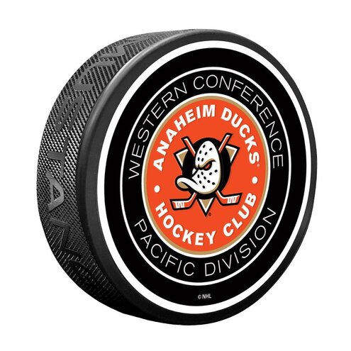 Mustang NHL Double Round Design Souvenir Puck
