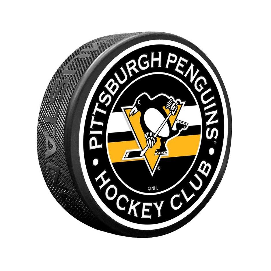 Mustang Fanouškovský puk Mustang NHL Stripe Design, Pittsburgh Penguins