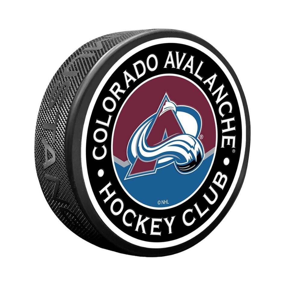 Mustang Fanouškovský puk Mustang NHL Stripe Design, Colorado Avalanche