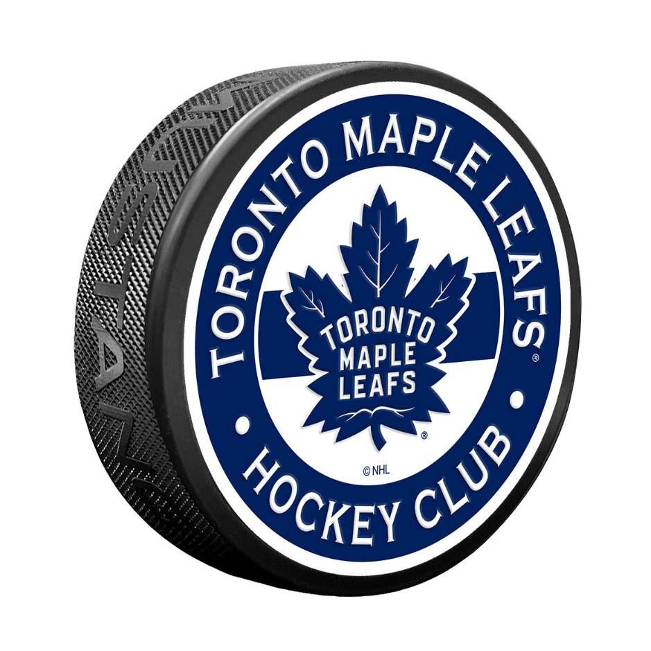 Mustang Fanouškovský puk Mustang NHL Stripe Design, Toronto Maple Leafs