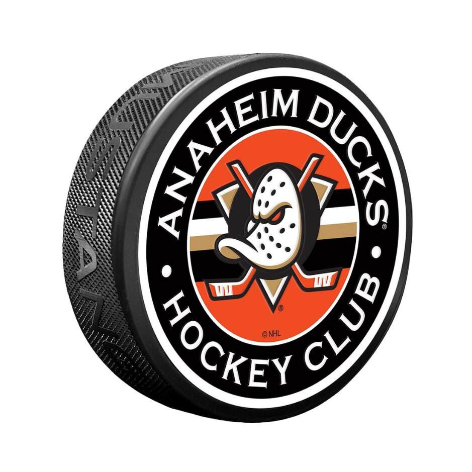 Mustang Fanouškovský puk Mustang NHL Stripe Design, Anaheim Ducks