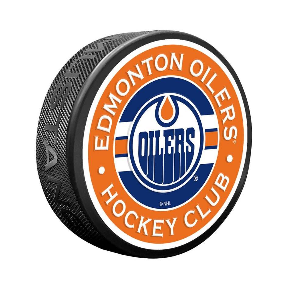 Mustang Fanouškovský puk Mustang NHL Stripe Design, Edmonton Oilers