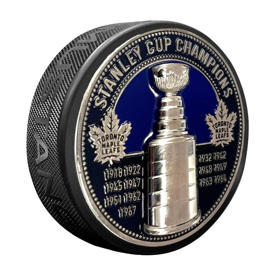 Mustang Fanouškovský 3D puk Mustang NHL Stanley Cup, Toronto Maple Leafs