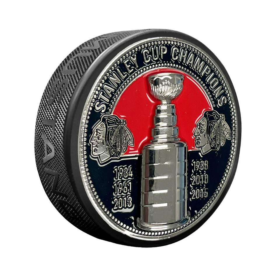 Mustang Fanouškovský 3D puk Mustang NHL Stanley Cup, Chicago Blackhawks