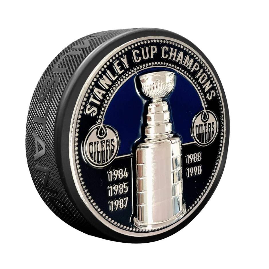 Mustang Fanouškovský 3D puk Mustang NHL Stanley Cup, Edmonton Oilers