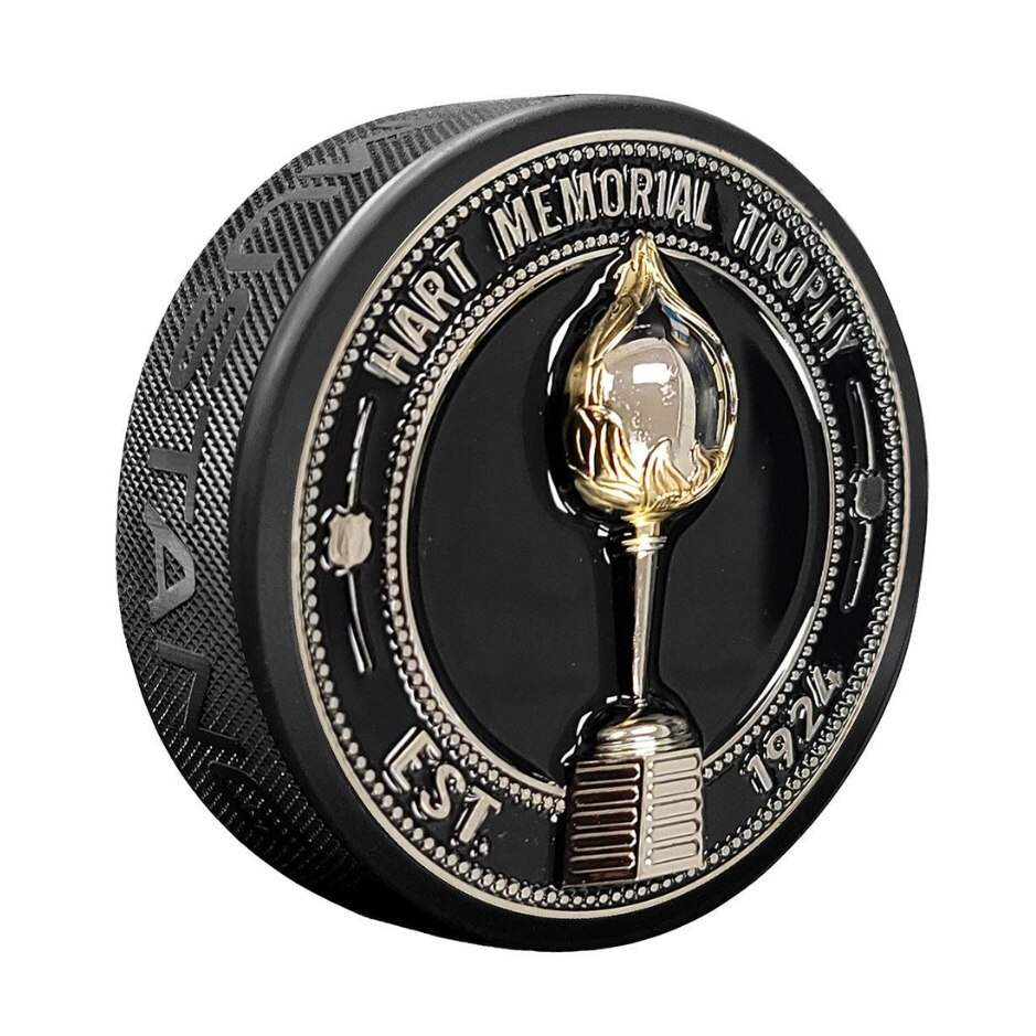 Mustang Fanouškovský puk Mustang NHL 3D Silver & Gold Medallion Hart Memorial Trophy