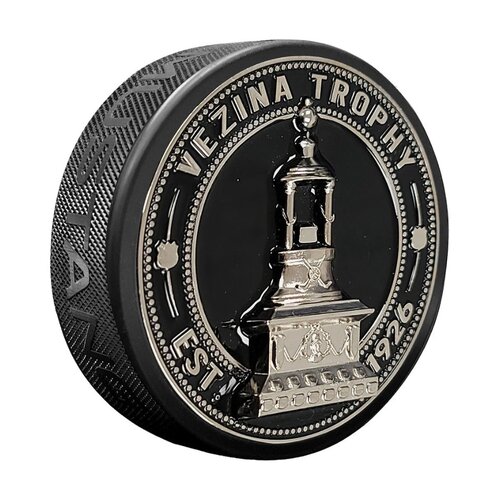Fanouškovský puk Mustang NHL 3D Silver Medallion Vezina Trophy