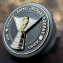 Fanouškovský puk Mustang NHL 3D Silver & Gold Medallion Rocket Richard Trophy