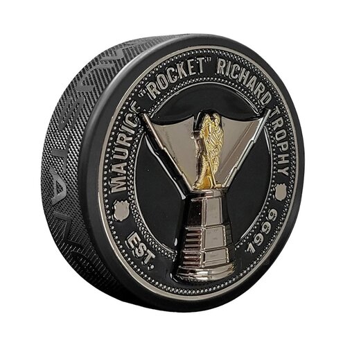 Fanouškovský puk Mustang NHL 3D Silver & Gold Medallion Rocket Richard Trophy