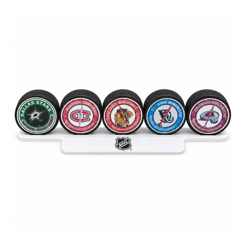 Mustang NHL PVC 5 Puck Flat Display Stand