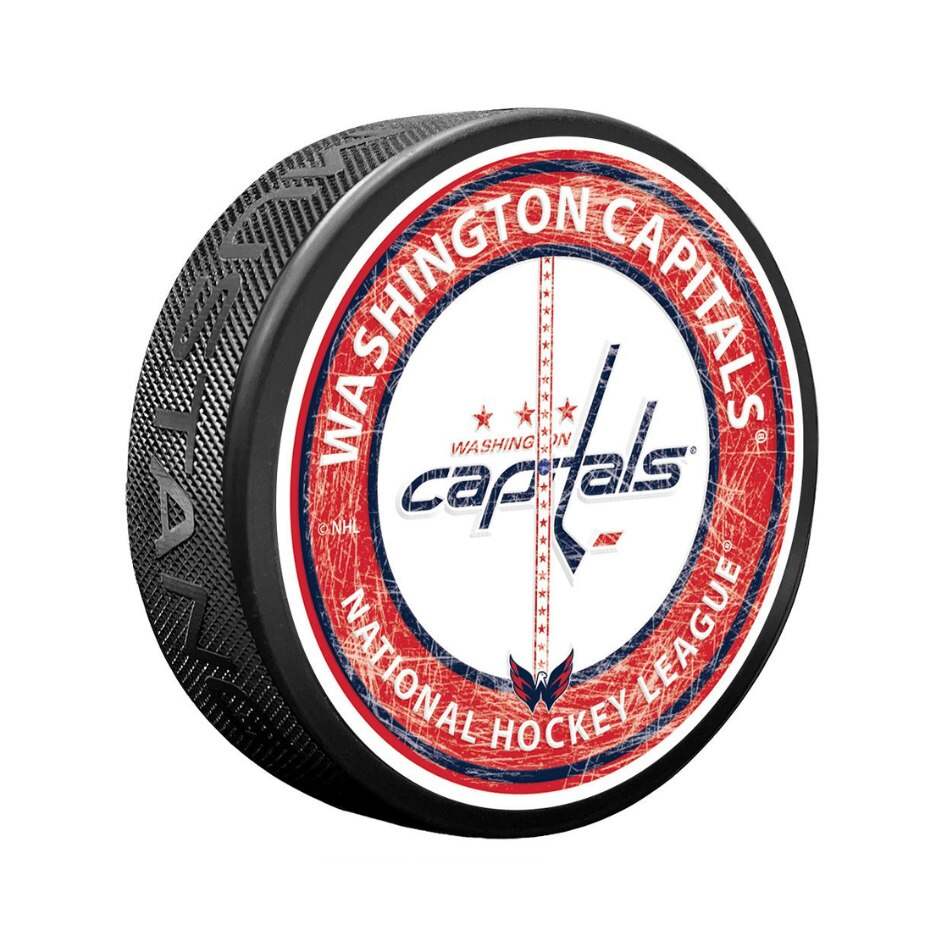 Mustang Fanouškovský puk Mustang NHL Center Ice Puck, Washington Capitals
