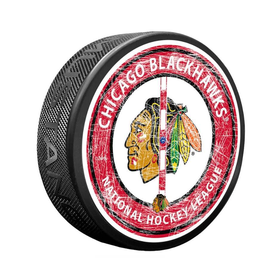 Mustang Fanouškovský puk Mustang NHL Center Ice Puck, Chicago Blackhawks