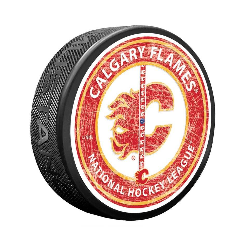 Mustang Fanouškovský puk Mustang NHL Center Ice Puck, Calgary Flames