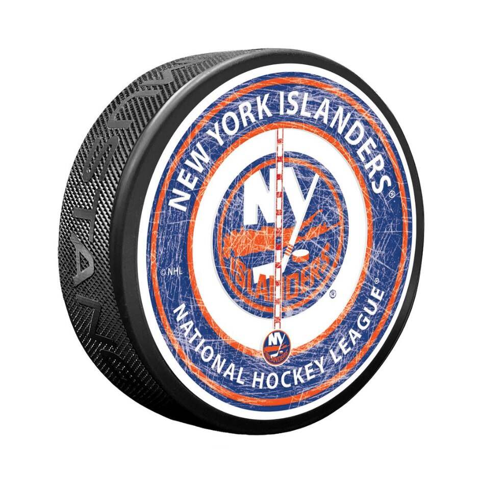 Mustang Fanouškovský puk Mustang NHL Center Ice Puck, New York Islanders