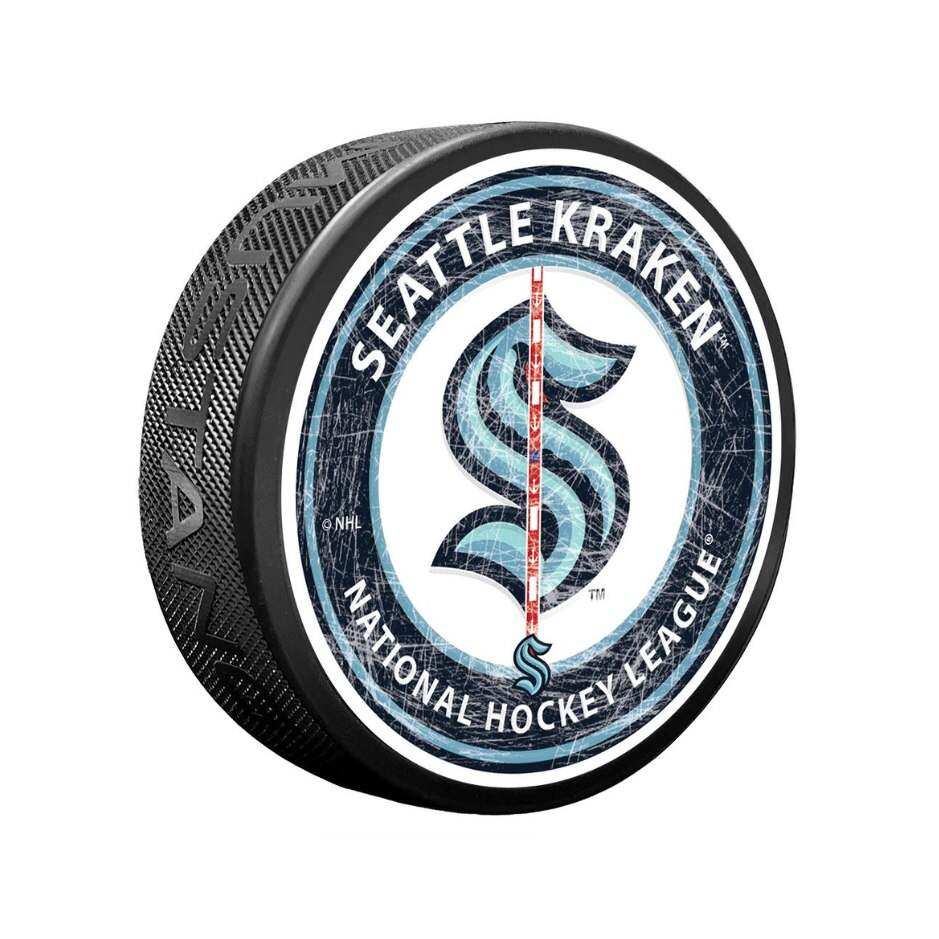 Mustang Fanouškovský puk Mustang NHL Center Ice Puck, Seattle Kraken