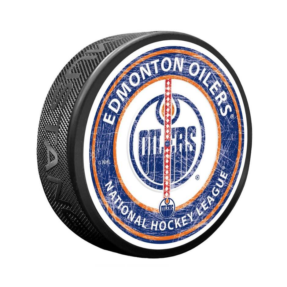 Mustang Fanouškovský puk Mustang NHL Center Ice Puck, Edmonton Oilers