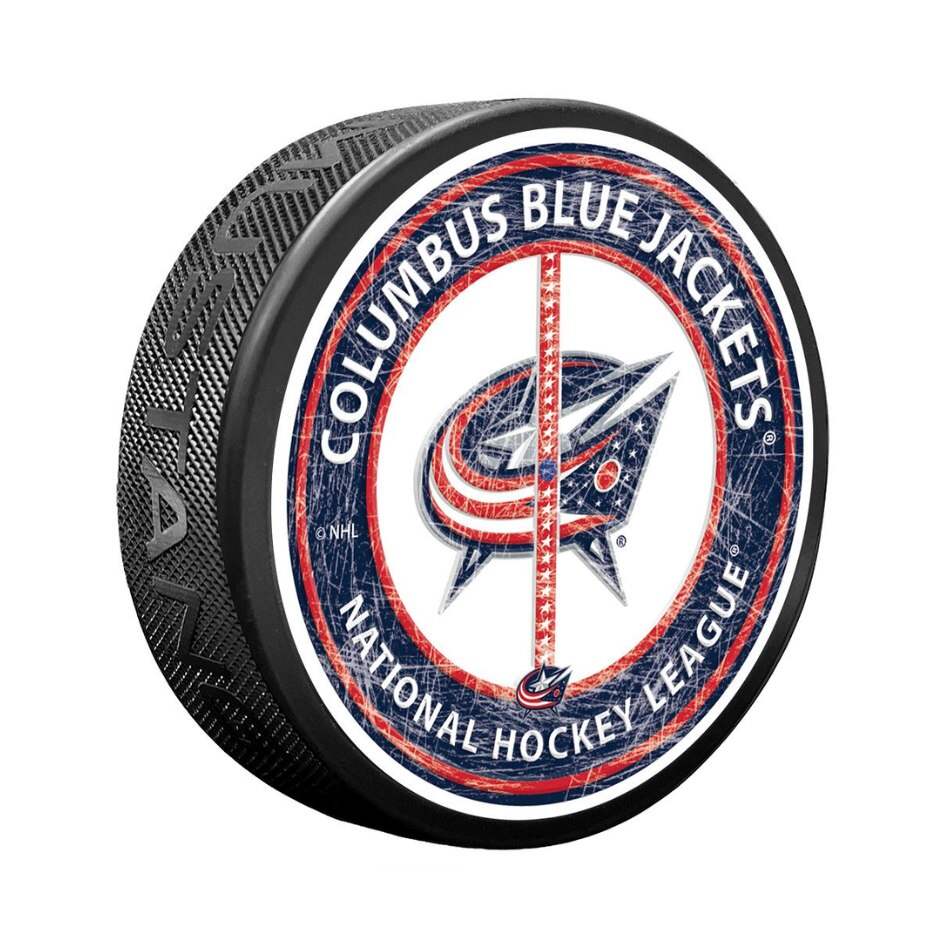 Mustang Fanouškovský puk Mustang NHL Center Ice Puck, Columbus Blue Jackets