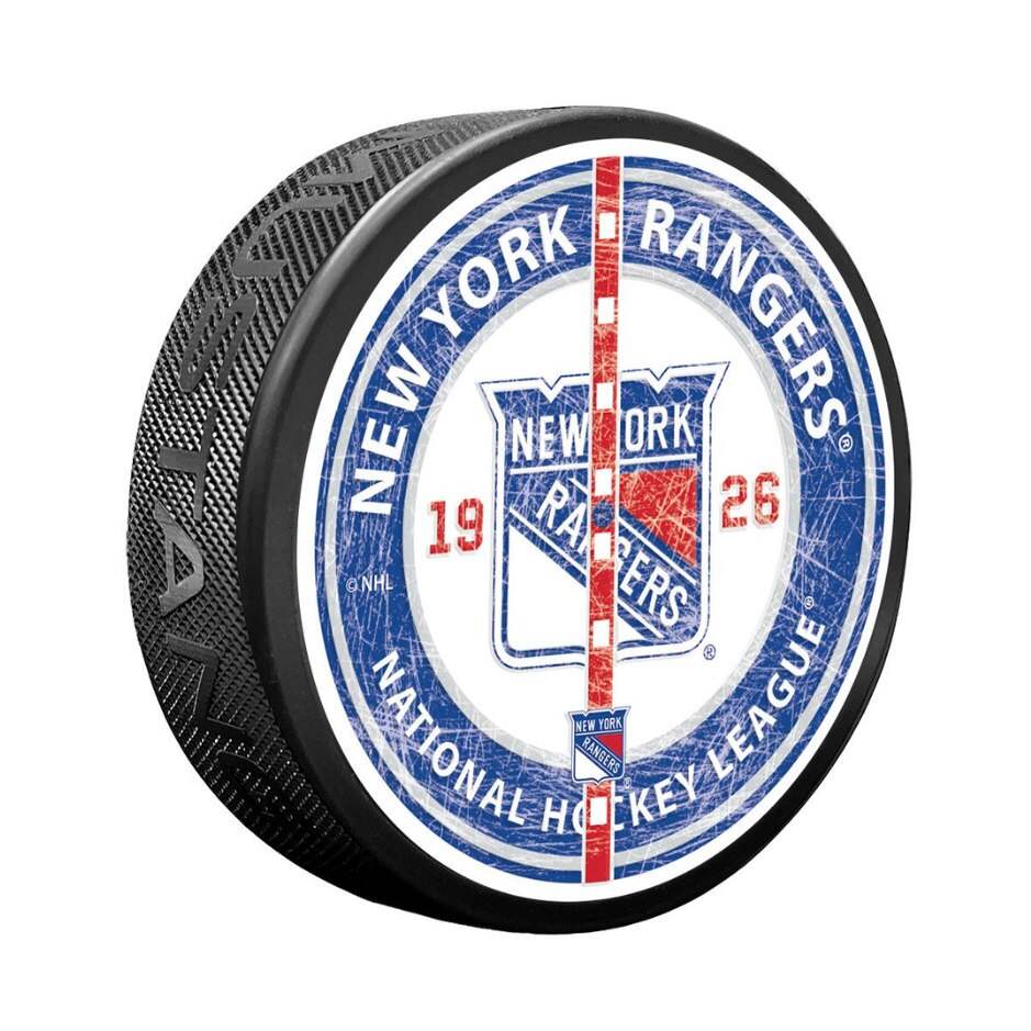 Mustang Fanouškovský puk Mustang NHL Center Ice Puck, New York Rangers
