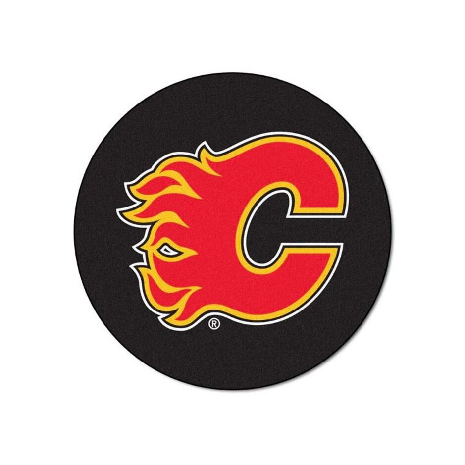 InGlasCo Fanouškovský puk NHL Logo Blister (1ks), Calgary Flames