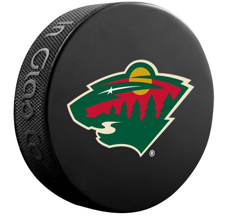 InGlasCo Fanouškovský puk NHL Logo Blister (1ks), Minnesota Wild