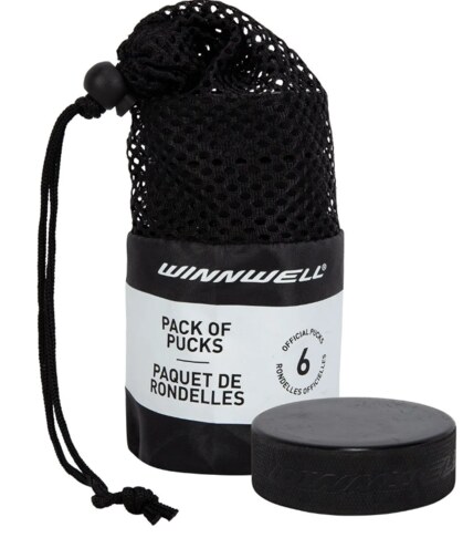 Hokejový puk Winnwell čierny oficiálne(6ks)