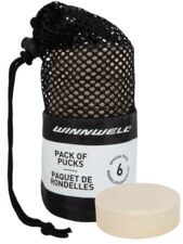 Hockey puck Winnwell white (6pcs)