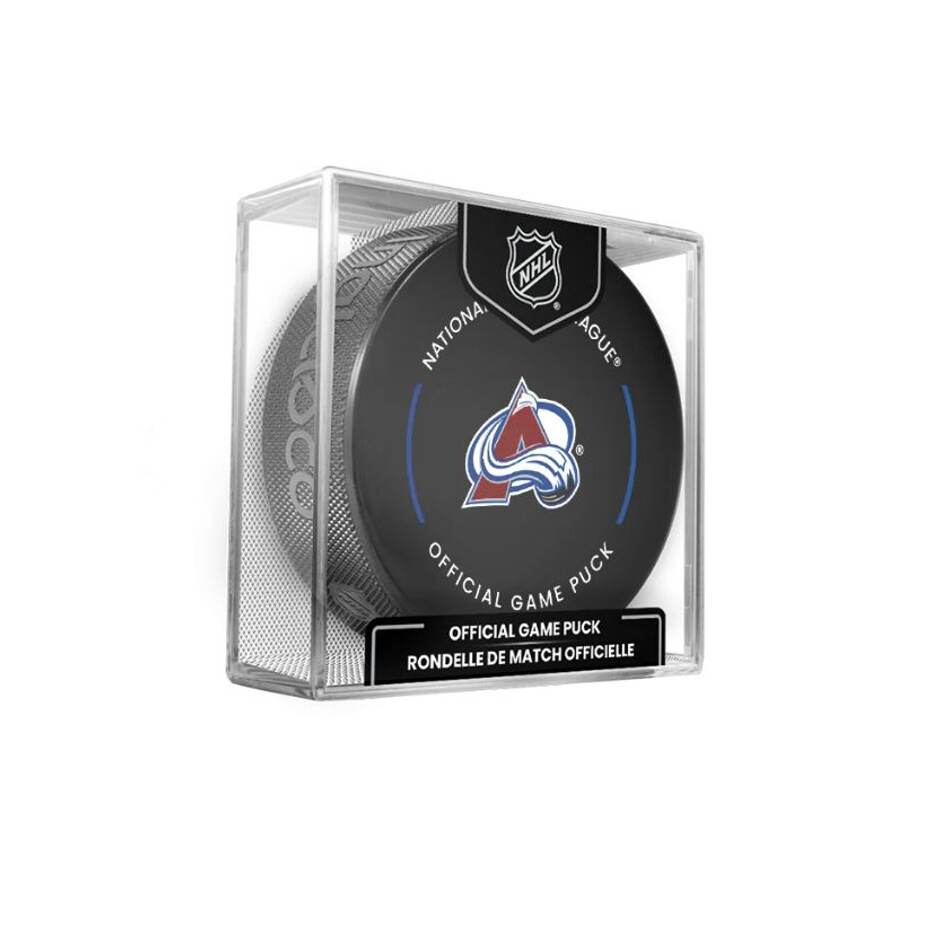 InGlasCo Fanouškovský puk NHL Official Game Puck (1ks), Colorado Avalanche