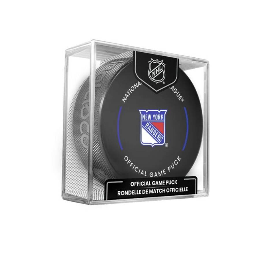 InGlasCo Fanouškovský puk NHL Official Game Puck (1ks), New York Rangers